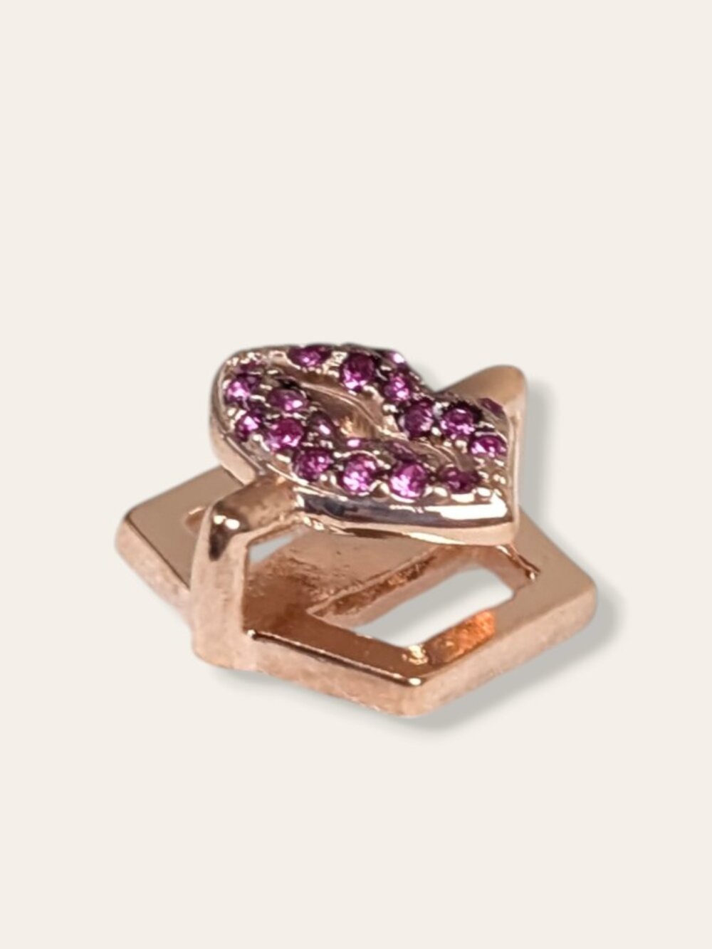 NWT Keep Collective Pink Pave Lips Slide Charm Collector's Edition